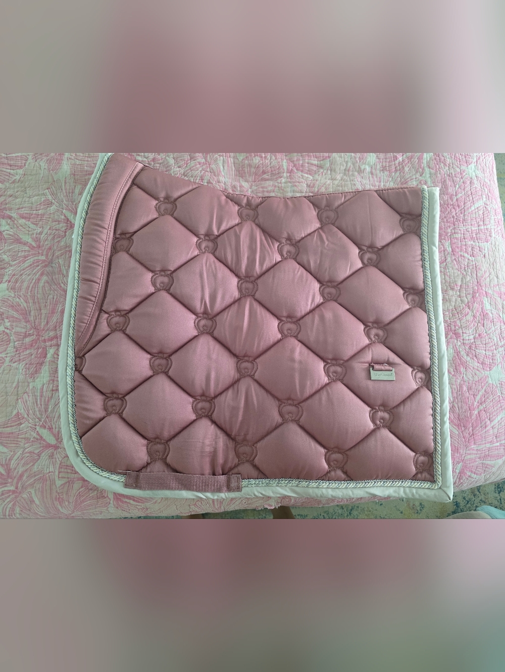 Ps Of Sweden Quilted Rose Pink Saddle Pad - Soft Dressage/ Full Euc - Picture 3 of 3